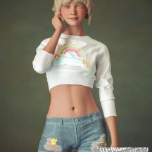 Daz3D, Poser: BW Cool CutOffs Outfit for Genesis 9, Genesis 8, and 8.1 Females