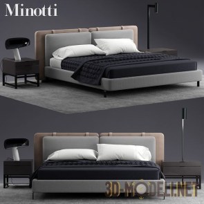 Кровать Tatlin Soft от Minotti
