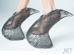 Mycelium Shoe - скульптура и обувь, созданные с помощью 3D-печати
