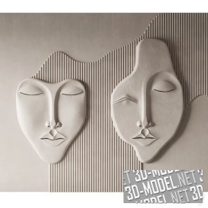 Стеновая 3D панель Faces v5 от Mad objects (серия Emotional Odyssey)