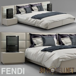 Двуспальная кровать «Urano» от Fendi Casa