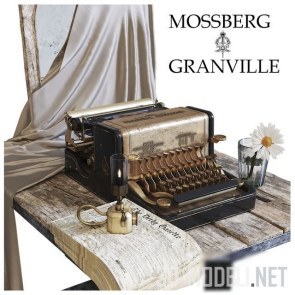 Композиция с пишущей машинкой Mossberg&Granville