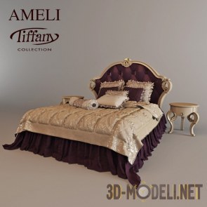 Кровать с тумбочками от фабрики AMELI SEDIE