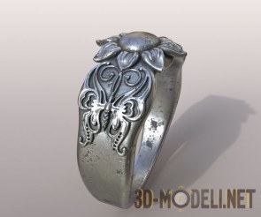 Серебряное кольцо в винтажном стиле