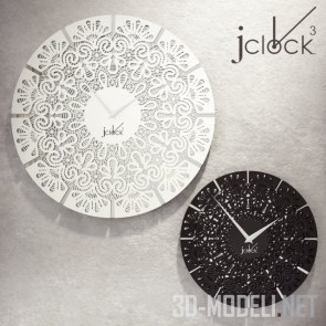 Черные и белые часы jclock