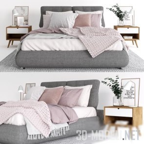 Кровать Kami от Sepia Group и декор