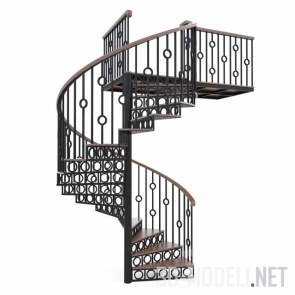 Винтовая лестница с кольцами в дизайне