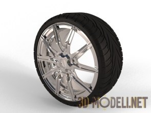 Car wheel free 3d model