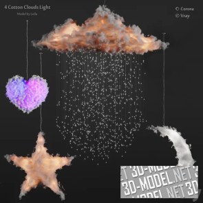 Подвесные светильники Cotton Cloud Light, Star, Moon, Love Heart