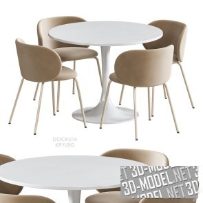 Стол DOCKSTA и стулья KRYLBO от IKEA