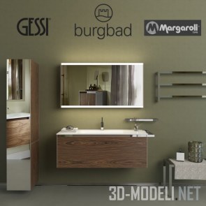 Мебель, сантехника и отделка в ванной Burgbad Yso