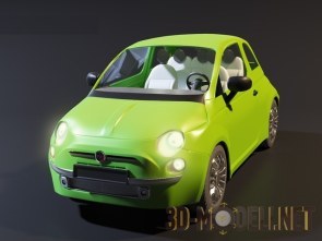 Fiat 500 car free 3d model