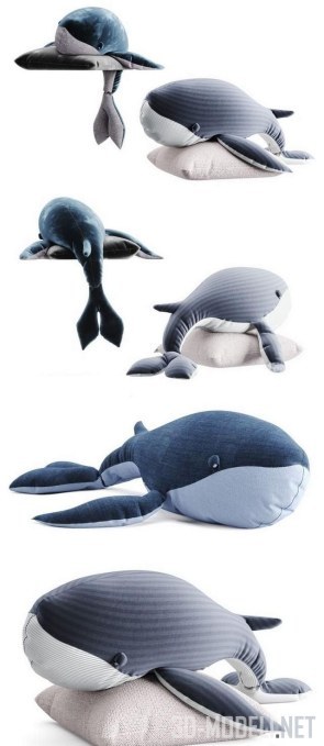 Мягкие киты и подушки