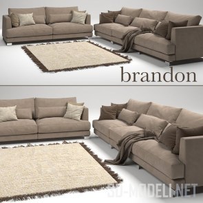 Два дивана Brandon Sits и ковер