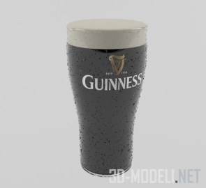 Бокал с пивом Guinness
