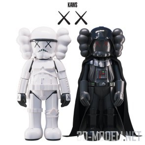 Скульптуры Stormtrooper и Darth Vader от KAWS