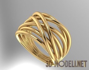 Золотое кольцо из восьми тонких ободков