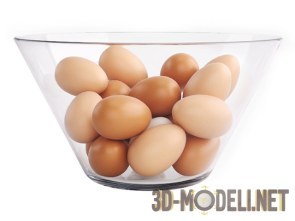 Яйца в стеклянной миске