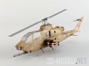 Вертолет Bell AH-1 Cobra Mid-Poly