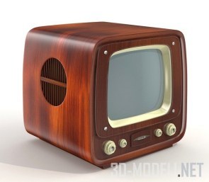 Ретро телевизор в деревянном корпусе