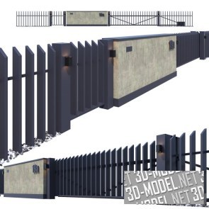 Забор и откатные ворота