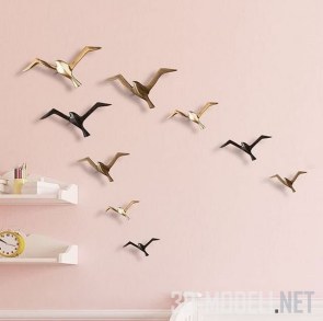 Настенный декор Metal Bird - птицы в интерьере
