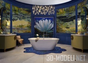 Художественное оформление ванной комнаты в стиле Моне