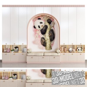 Детская мебель с изображением панды