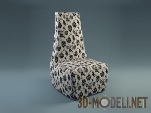Кресло с черно-белым чехлом