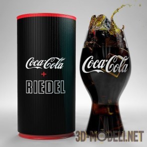 Упаковка и бокал Coca-Cola Riedel Crystal