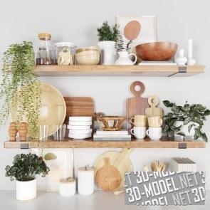 Кухонная посуда с комнатными растениями