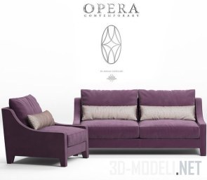 Диван и кресло Rosalie от Opera Contemporary