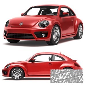 Автомобиль Volkswagen Beetle (красный цвет)
