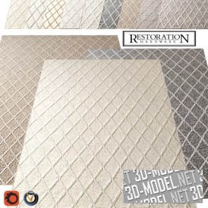 Ковры BRAIDED DIAMANTE FLATWEAVE от Restoration Hardware