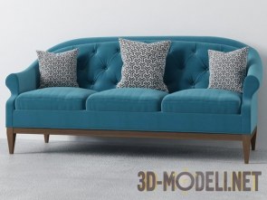 Трехместный диван бирюзового цвета