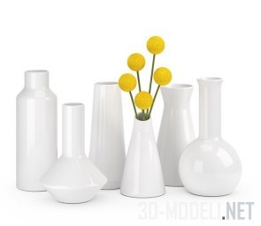 Белые керамические вазы
