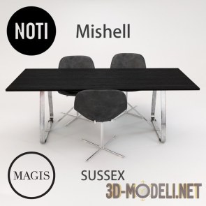 Стулья «Noti Mishell» и стол «Magis Sussex»