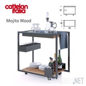Сервировочная тележка Mojito wood от Cattelan Italia