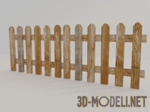 Секция деревянной ограды в традиционном стиле