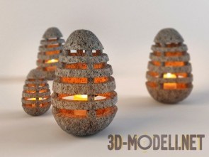 Каменное яйцо с подсветкой