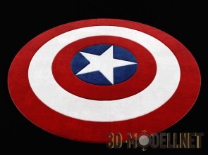Круглый ковер «Капитан Америка»