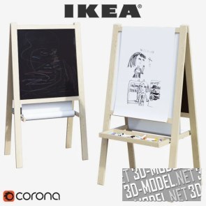 Мольберт с белой и черной досками Ikea Mаla