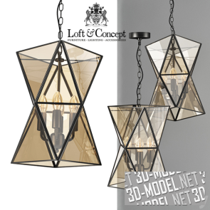 Подвес PolyPyramid Glass Pendant 4 Cognac от Loft-concept