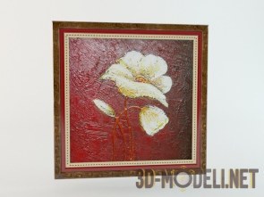 Картина маслом на холсте «Цветок»