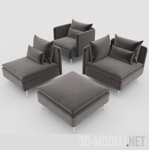 Модульная мебель с креслом Soderhamn IKEA
