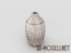 Керамическая ваза в афро-стиле