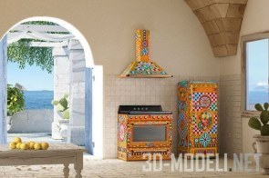 Сицилийские узоры в дизайне кухоной техники от Dolce & Gabbana и Smeg