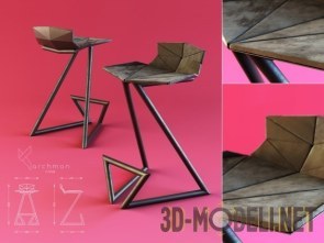 Многогранный полубарный стул Z-Chair от Aleksei Karman