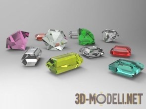 Набор разноцветных бриллиантов