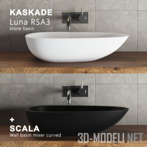 Черная и белая раковины Kaskade Luna RSA3